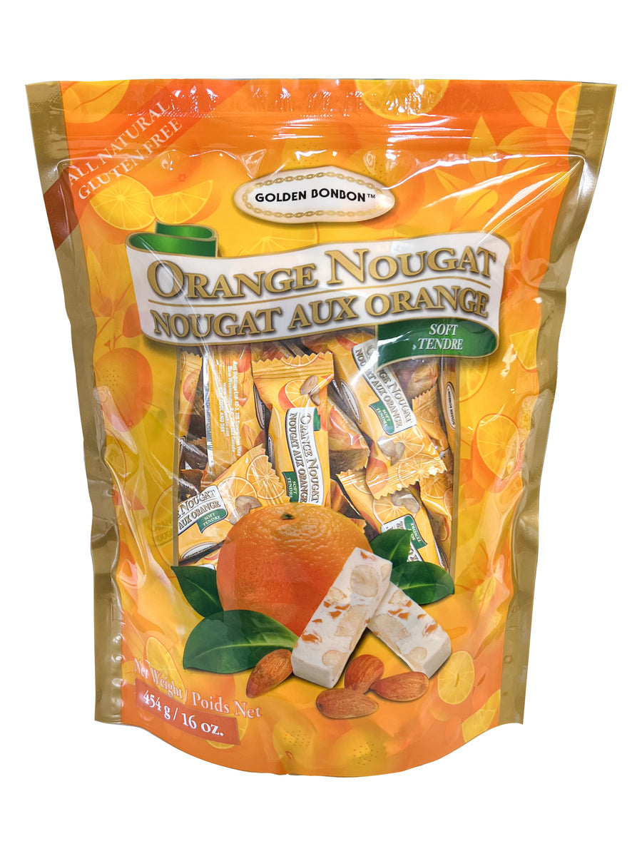 Orange Soft Almond Nougat Bag-454g – Golden Bonbon