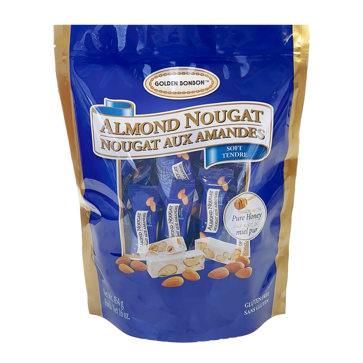 Soft Honey Almond Nougat Bag – Golden Bonbon