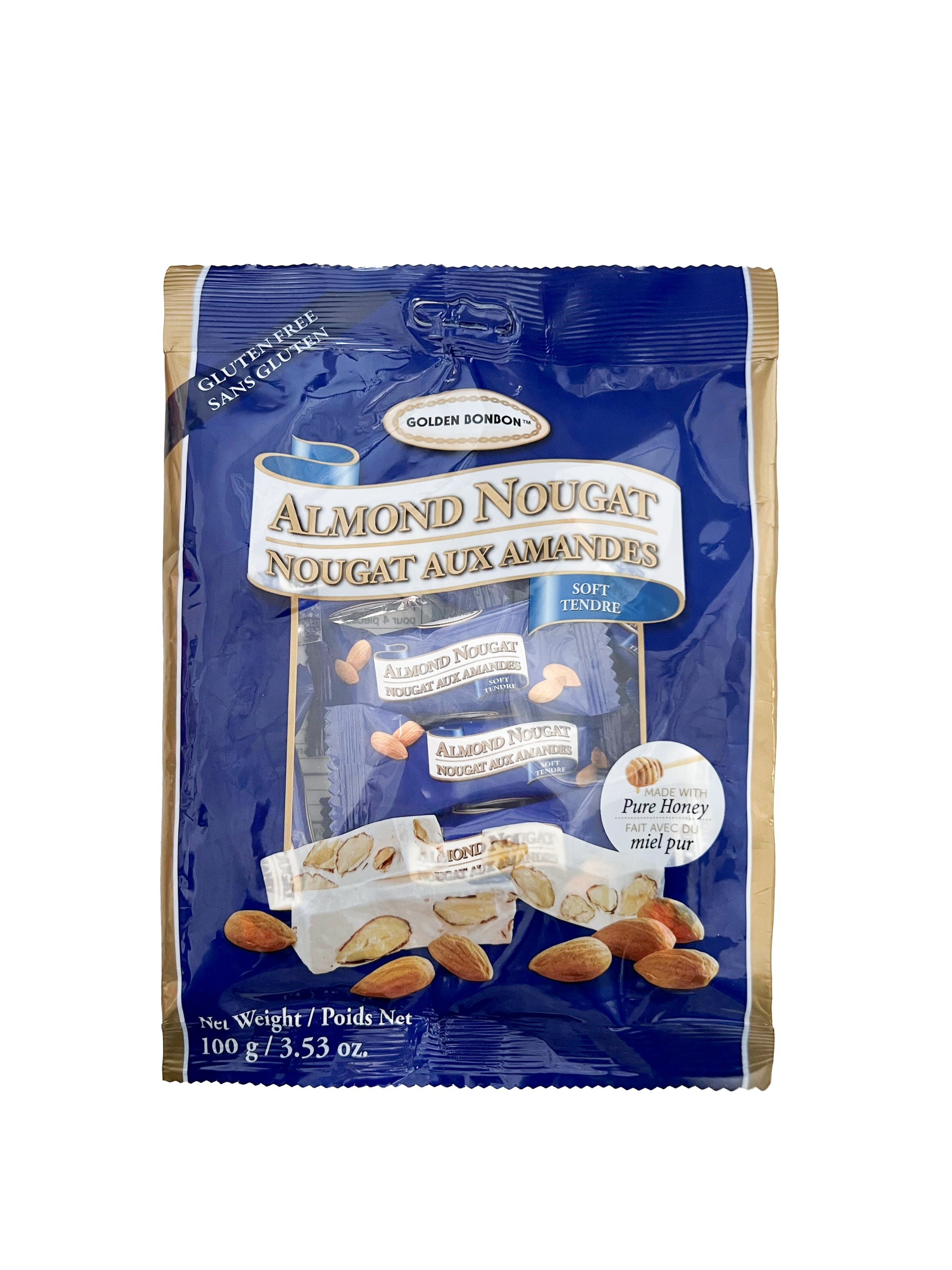Soft Honey Almond Nougat Bag – Golden Bonbon